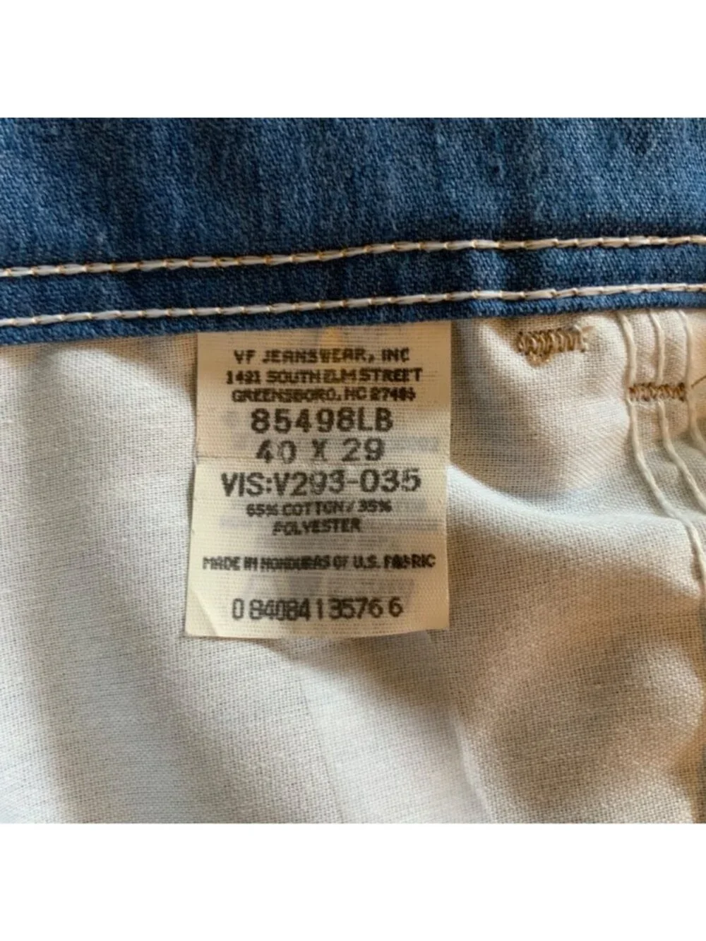 Wrangler Mens Stretch Blue Jeans Classic 40x29 Cotton Blend Made In USA